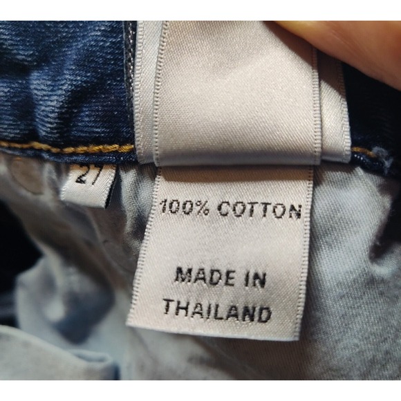 TULAROSA AUBREY Women Size 27 St. Kitts Blue Denim 14"  Fringe Mini Skirt - Picture 9 of 12